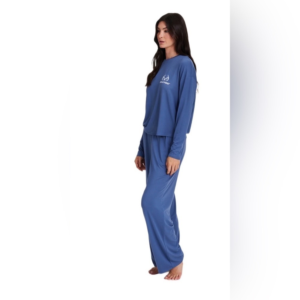 🦌REALTREE Women's 1X Long Sleeve Wide Leg Pant Pajama Lounge Sleep Set Pockets 😍 - Picture 5 of 8